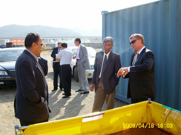 36 OSEI CEO and Chairman meeting with Petyronas Oil officials  from Kuala Lampure, at test site to discuss the use of OSE II in the countries they do 